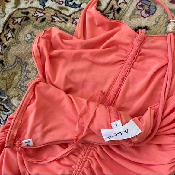 ALC ruched Allegra dress in orange - Picture 3 of 7